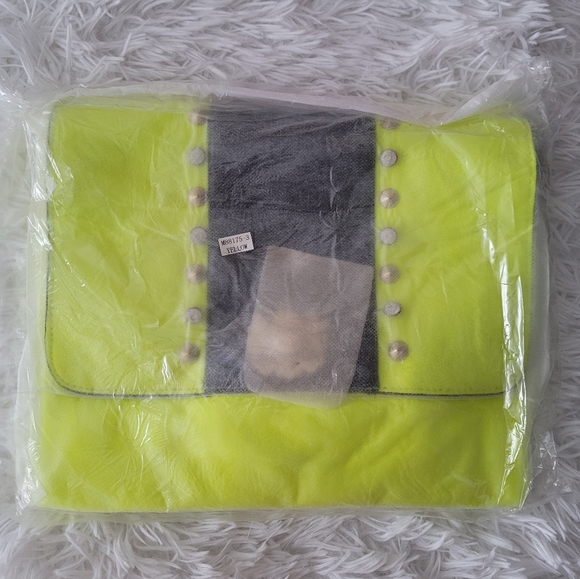 Neon Yellow Crossbody / Clutch Bag - Picture 9 of 10